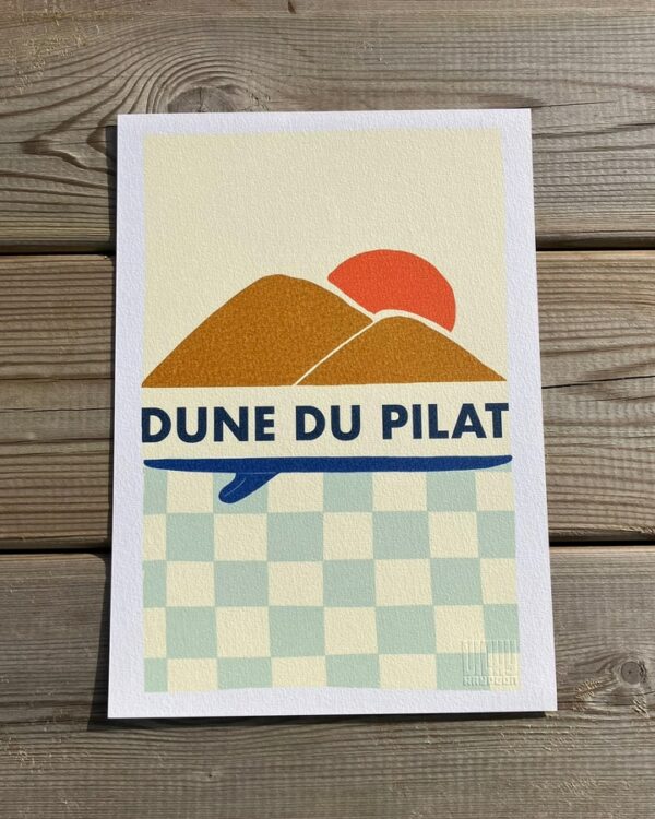 Affiche damier Dune du Pilat